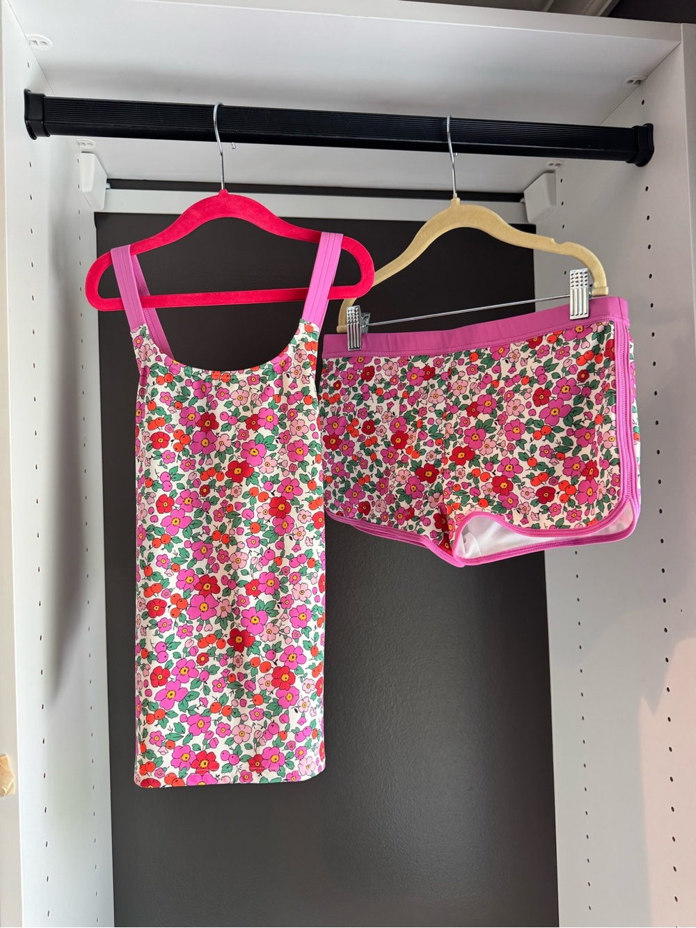 Mini Boden Girls’ Pink Floral Tankini Set – Size 11/12Y